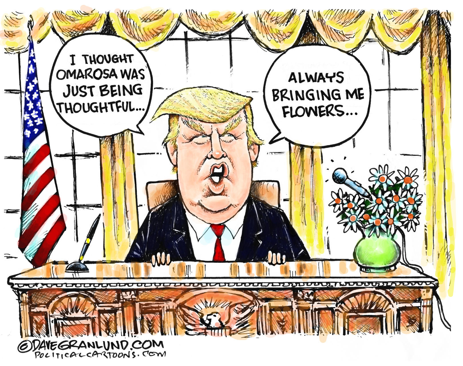 Omarosa White House taping by Dave Granlund, PoliticalCartoons.com